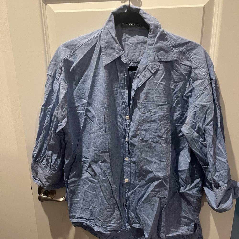 Blue Casual Blouse